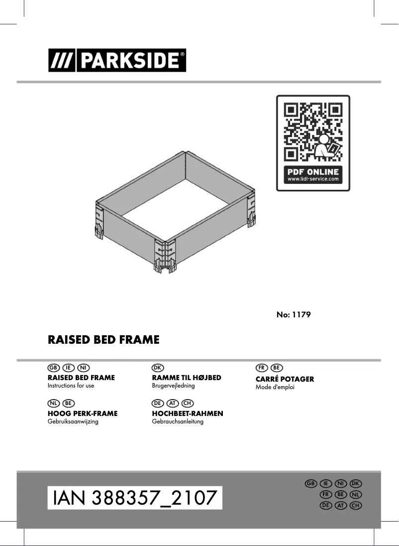 First page image of the manual for IAN 388357