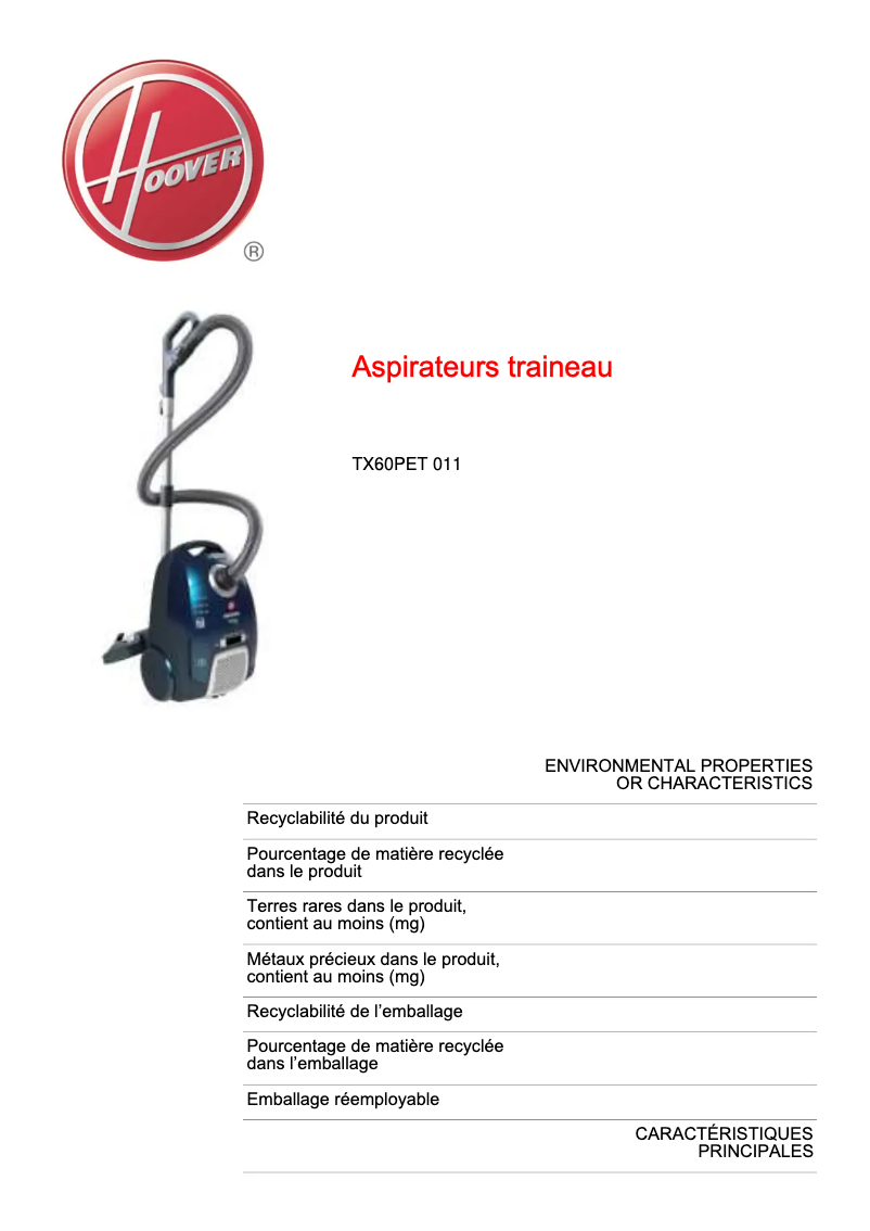 First page image of the manual for Telios Extra TX 60 PET