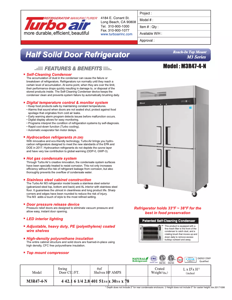 First page image of the manual for M3R47-4