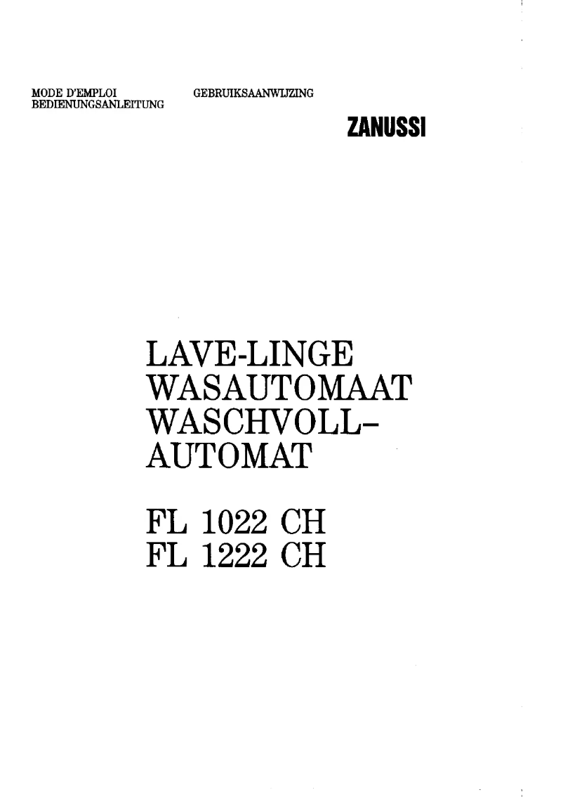 First page image of the manual for FL 1222 C
