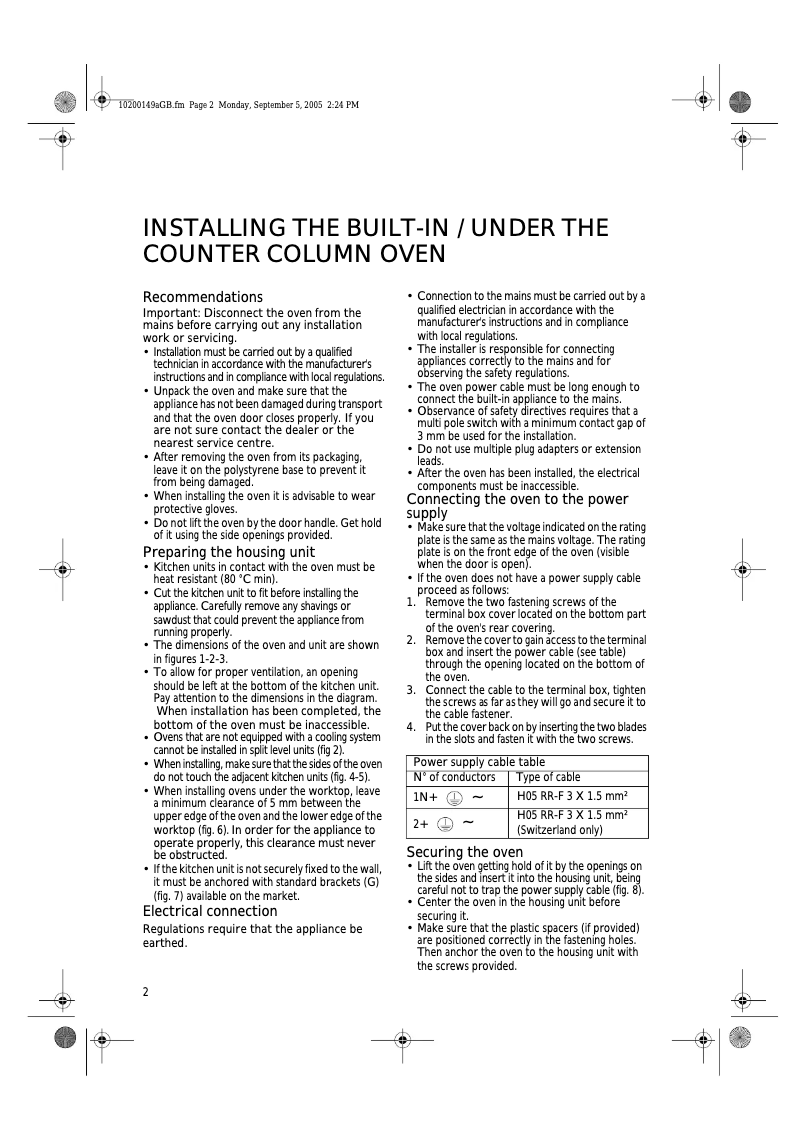 First page image of the manual for AKS 140
