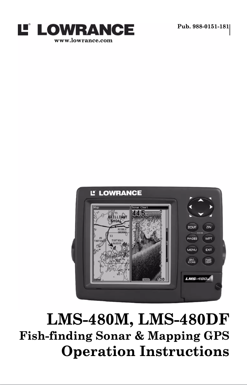 Page 1 de la notice Manuel utilisateur Lowrance LMS480M