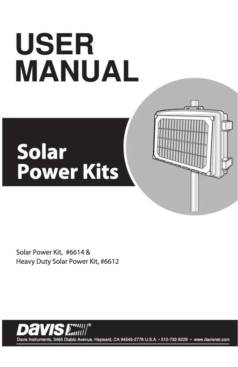 First page image of the manual for Heavy Duty Solar Power Kit 6612