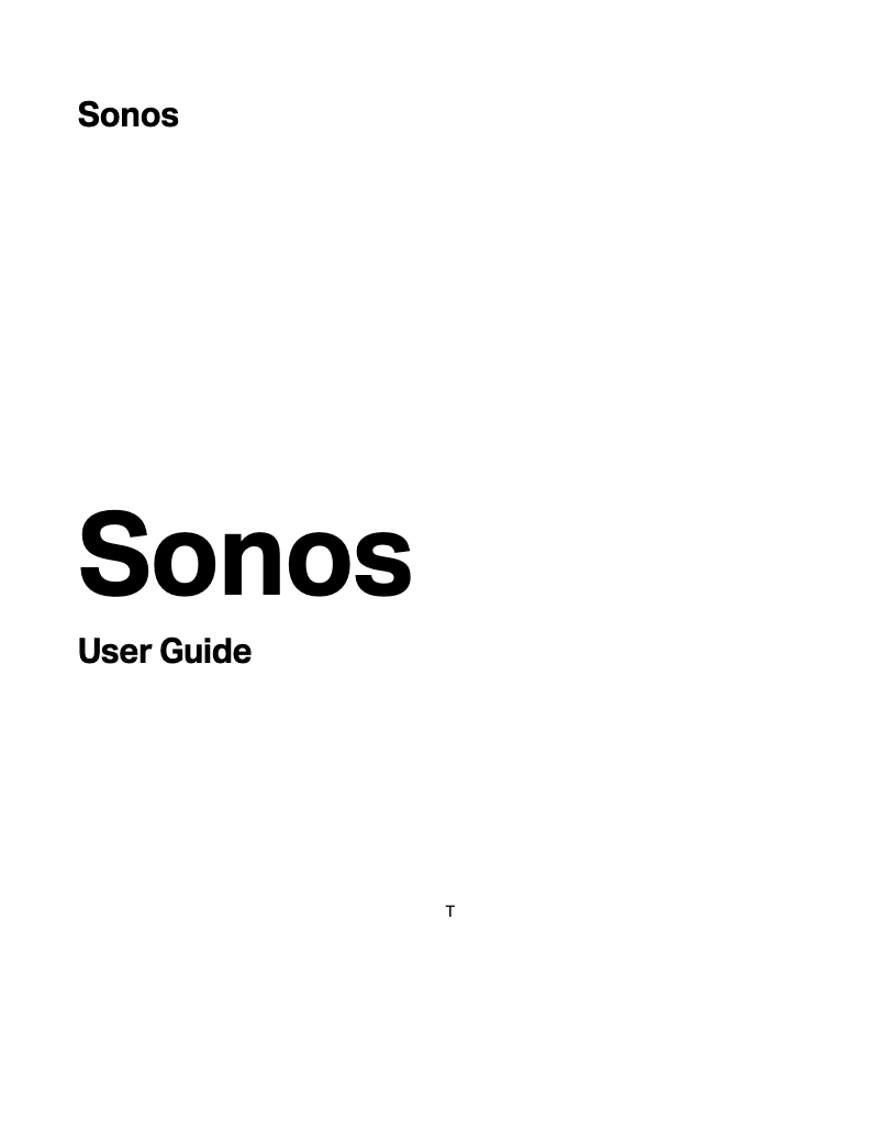 Page 1 of the manual User Manual Sonos Amp