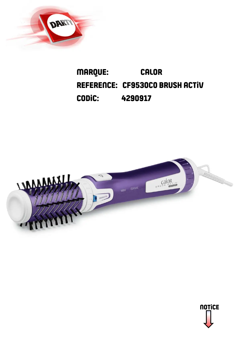 Page 1 of the manual User Manual Calor CF9530C0