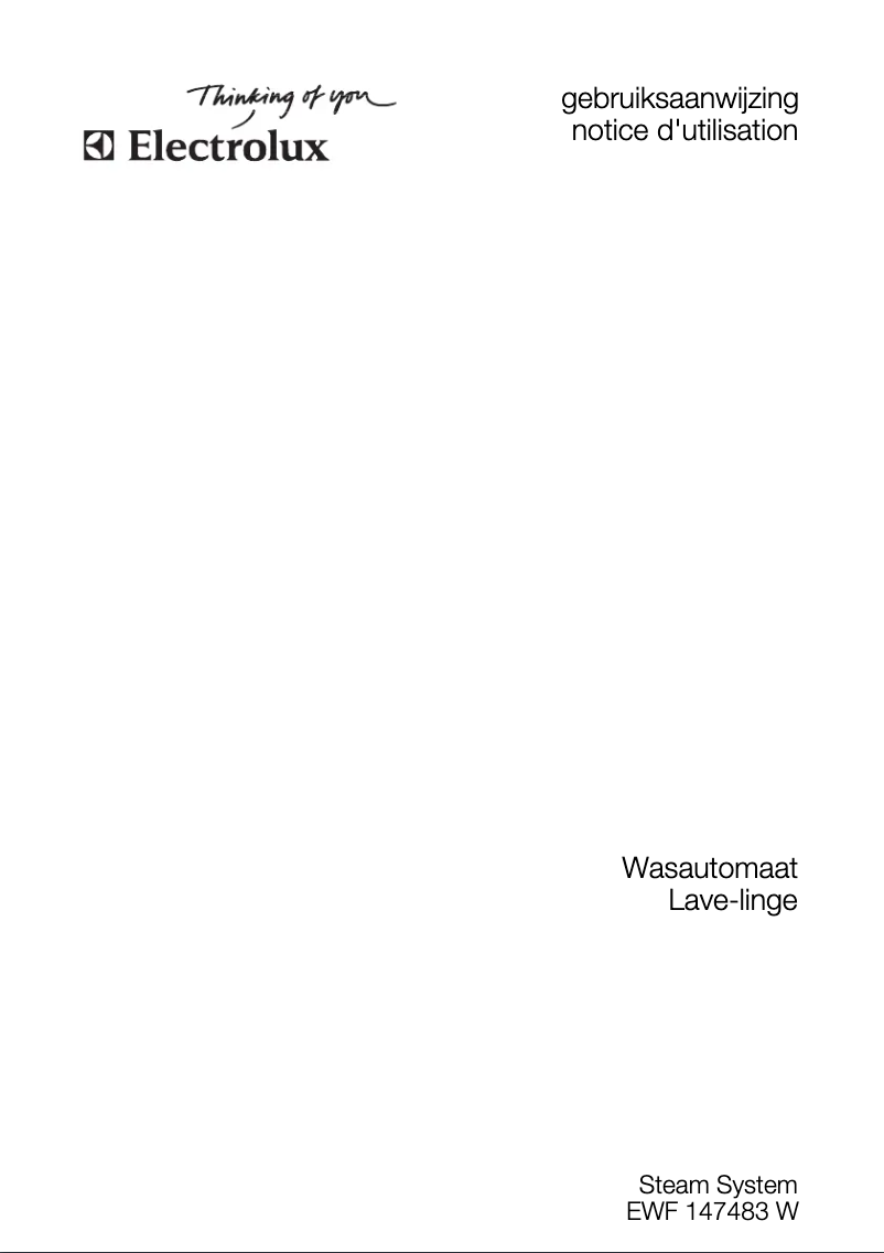 Page 1 of the manual User Manual Electrolux EWF147483W
