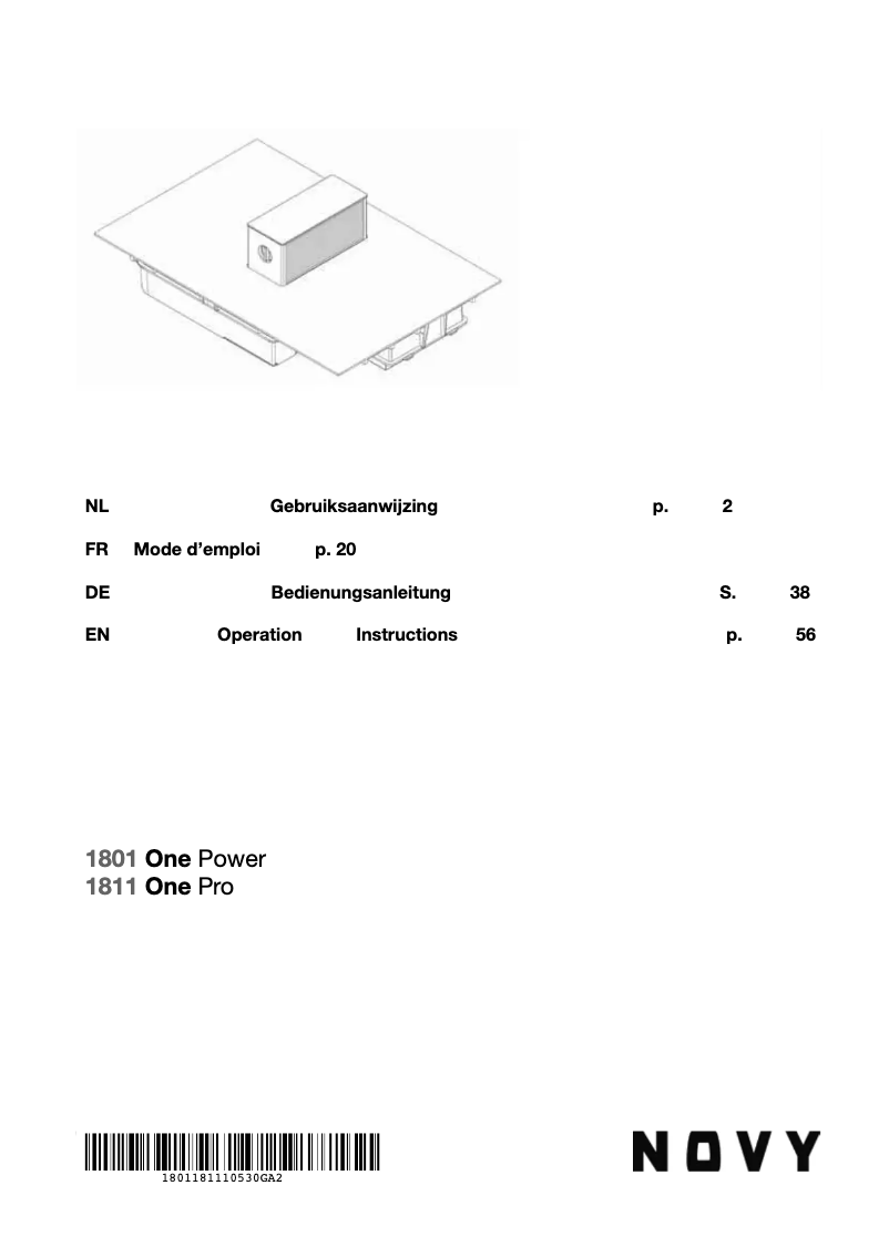 First page image of the manual for One Pro 1811