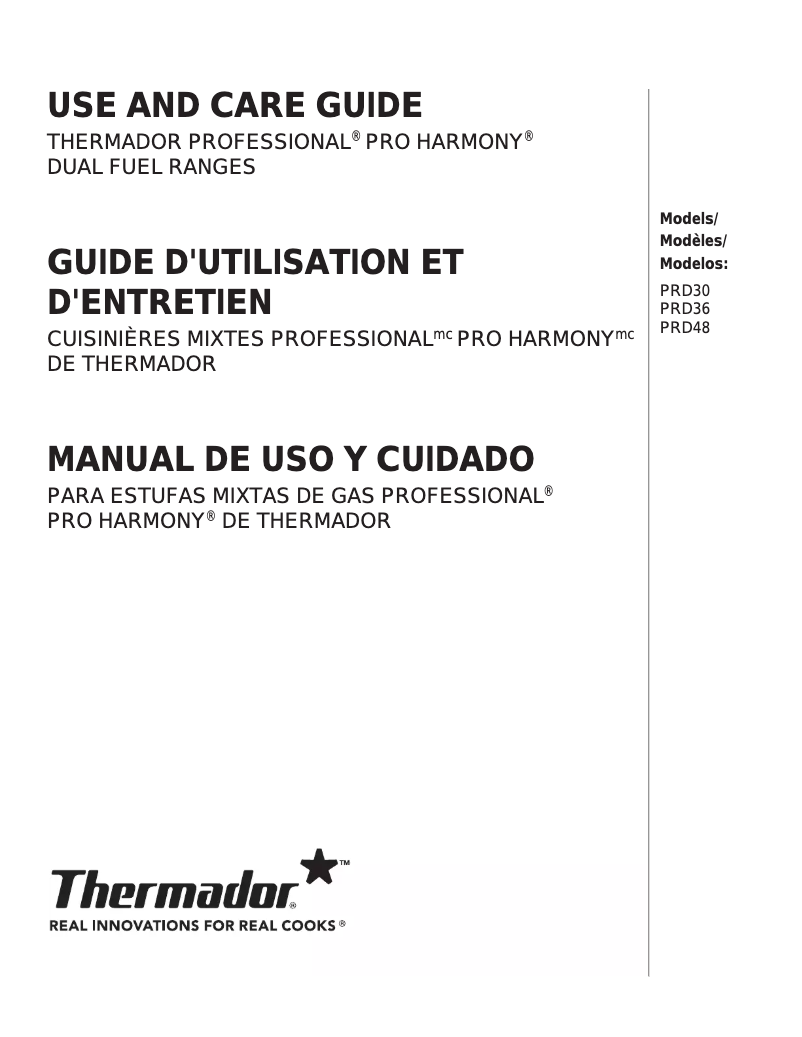 First page image of the manual for PRD364GDHU