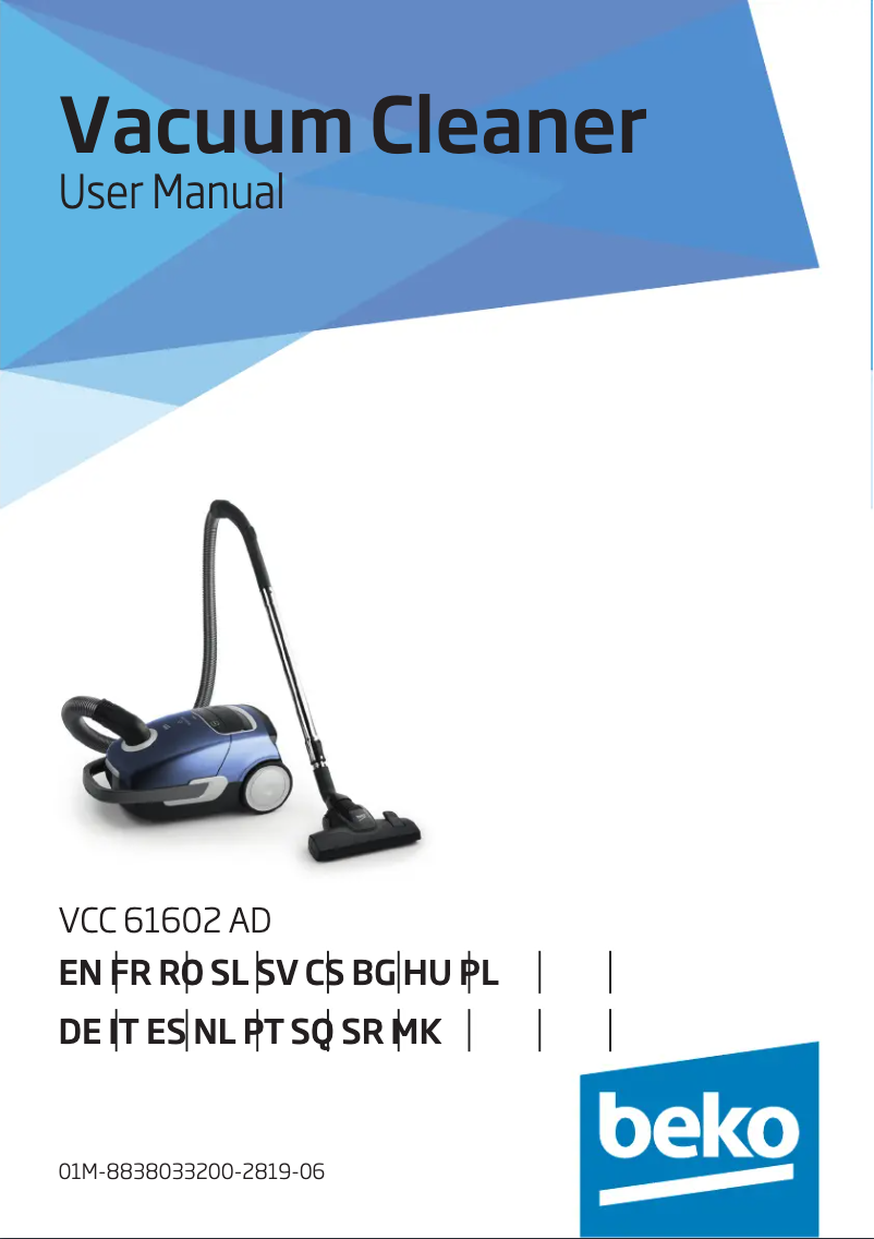 Page 1 of the manual User Manual Beko VCC 61602 AD