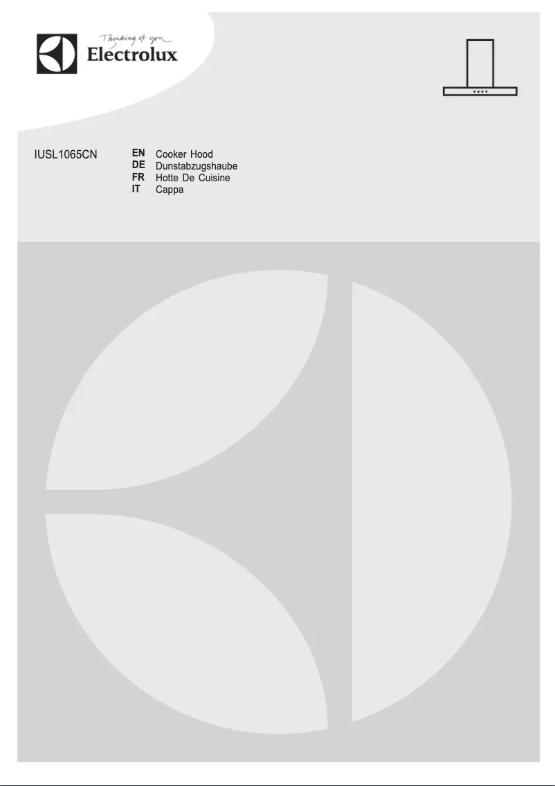 Page 1 of the manual User Manual Electrolux IUSL1065CN