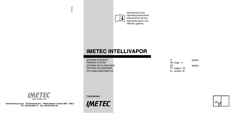 Page 1 of the manual User Manual Imetec 9430