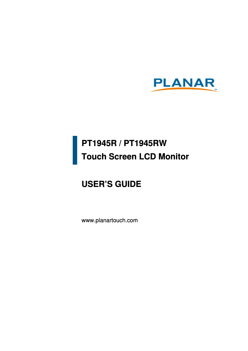 First page image of the manual for PT1945RW