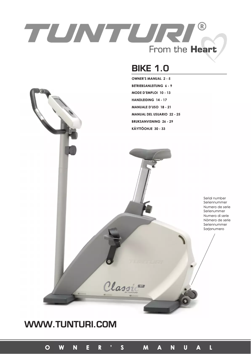 First page image of the manual for Classic Bike 1.0