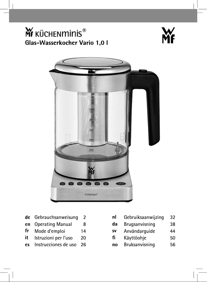 First page image of the manual for Vario