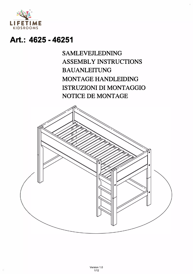 First page image of the manual for 4625-01w