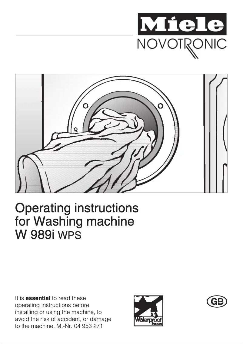First page image of the manual for W 989 I WPS