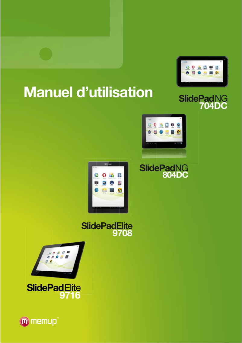 First page image of the manual for SlidePad NG-804 DC