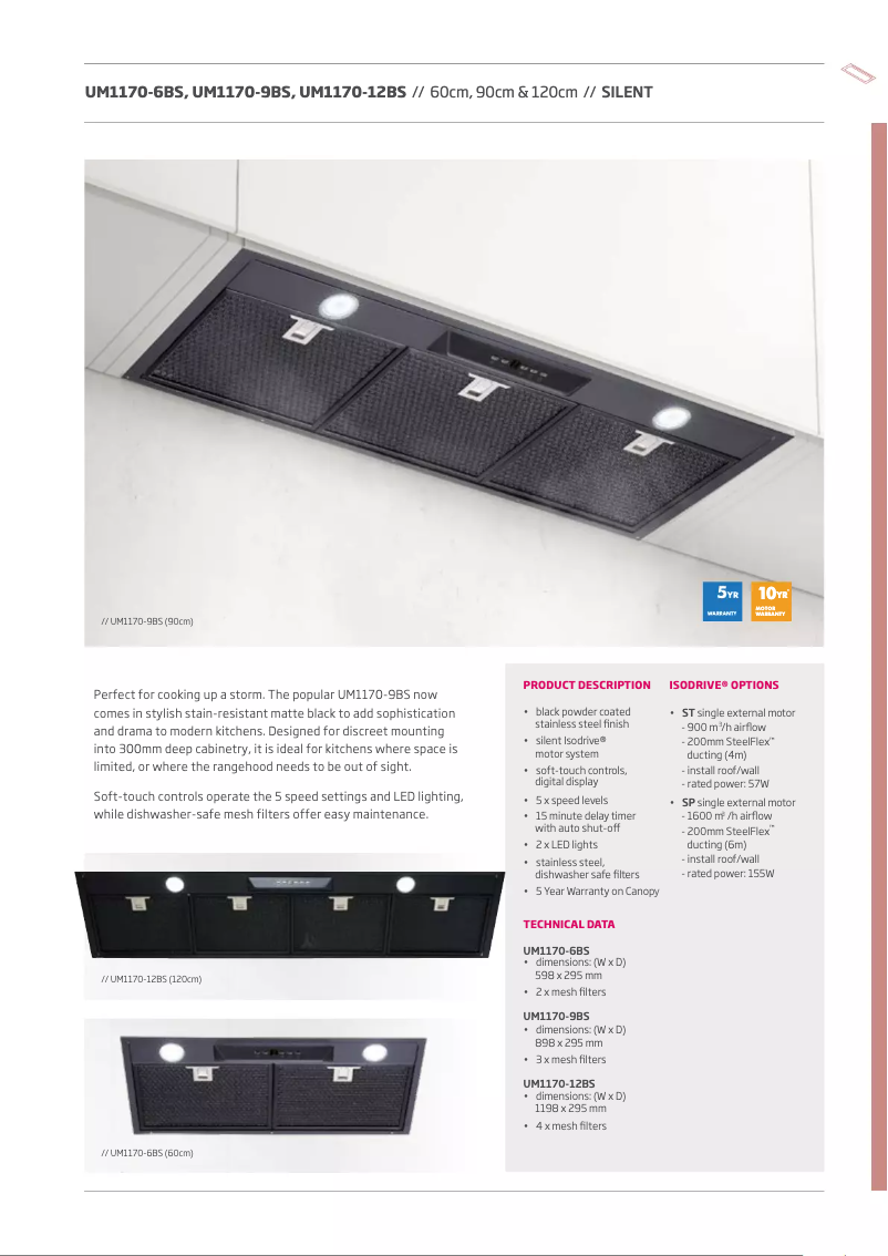 First page image of the manual for UM1170-9BS