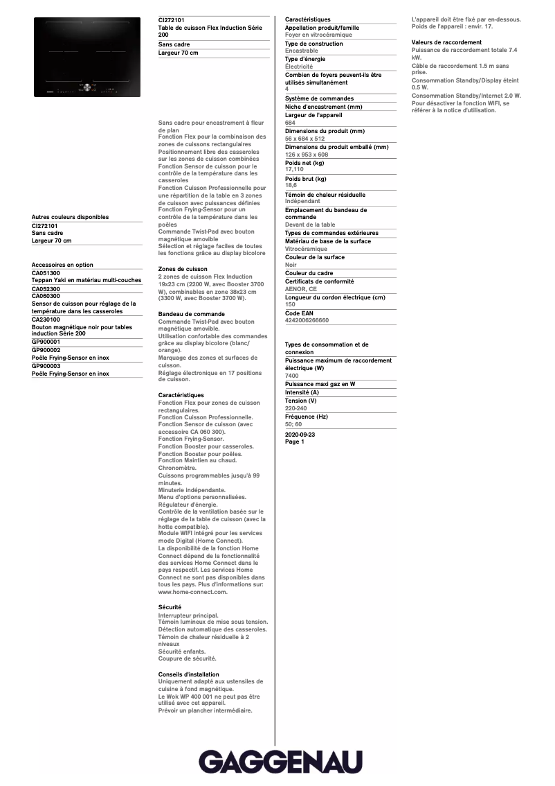 Image de la première page du manuel de l'appareil CI272101