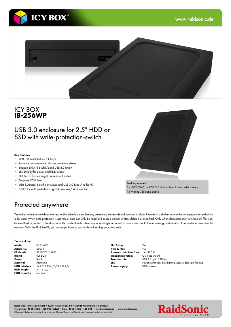 First page image of the manual for IB-256WP