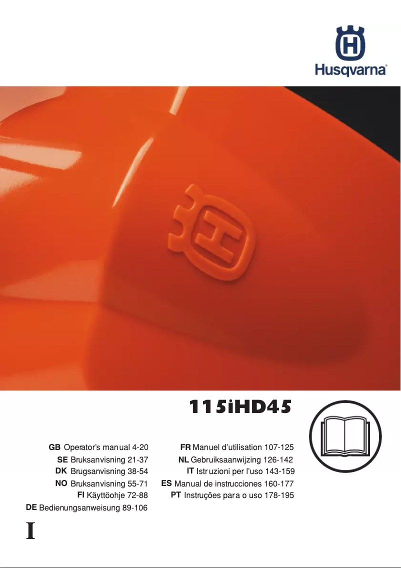 Page 1 of the manual User Manual Husqvarna 115IHD45