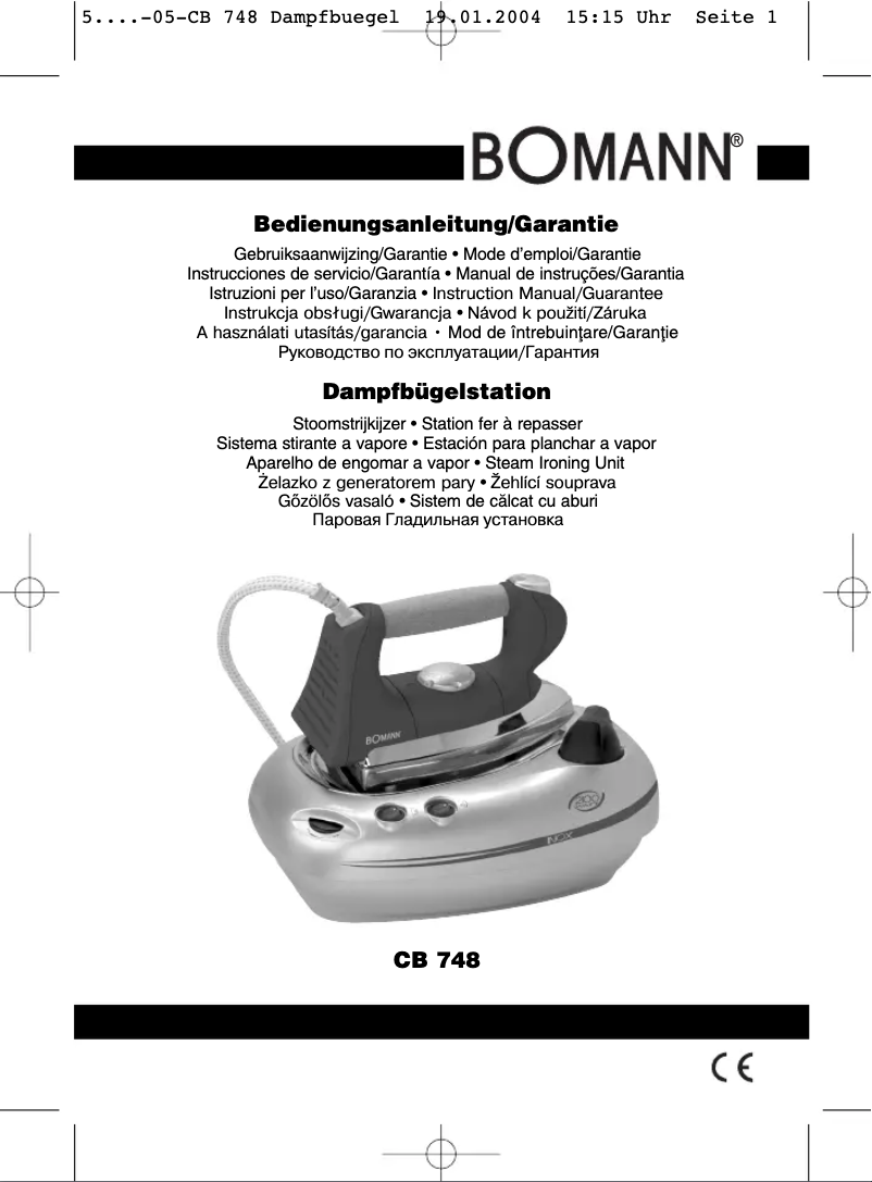 Page 1 of the manual User Manual Bomann CB 748
