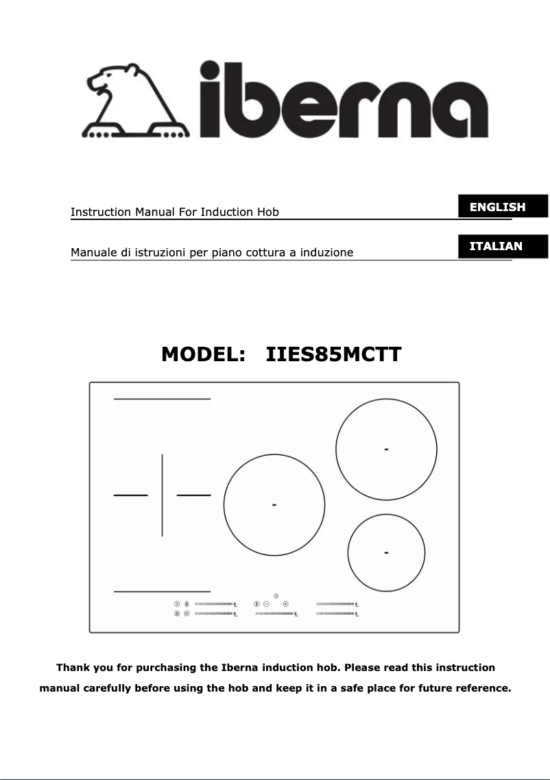 First page image of the manual for IIES85MCTT