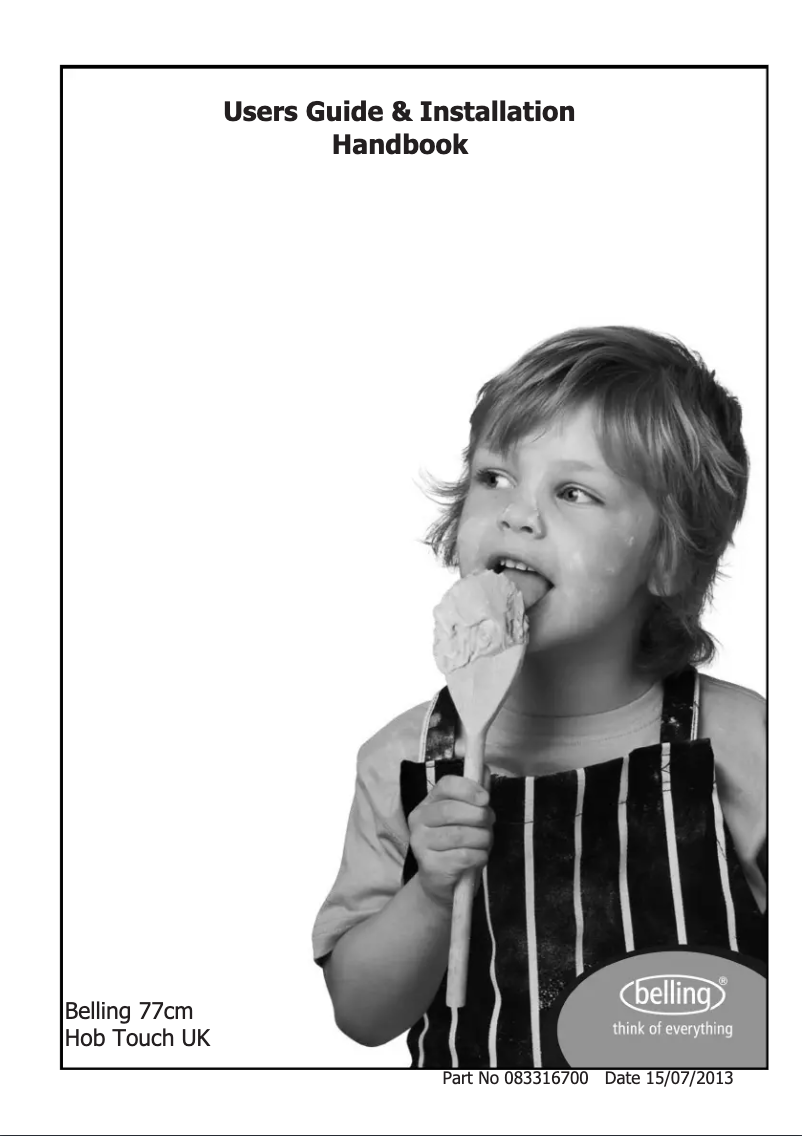 Page 1 of the manual User Manual Belling CH77TC