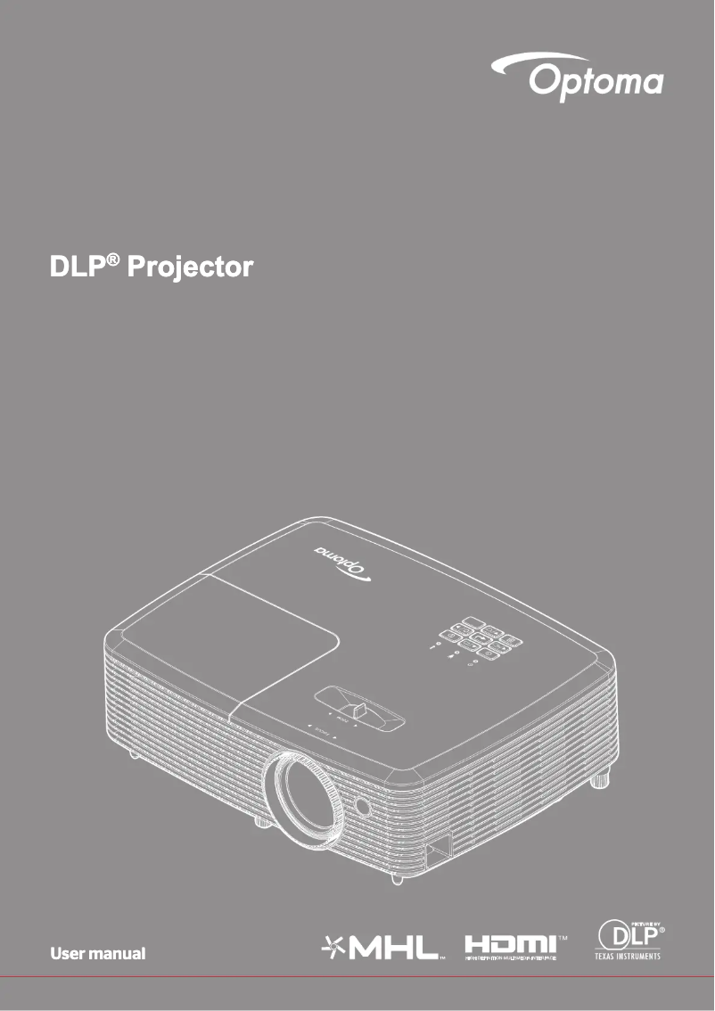 Page 1 of the manual User Manual Optoma W331