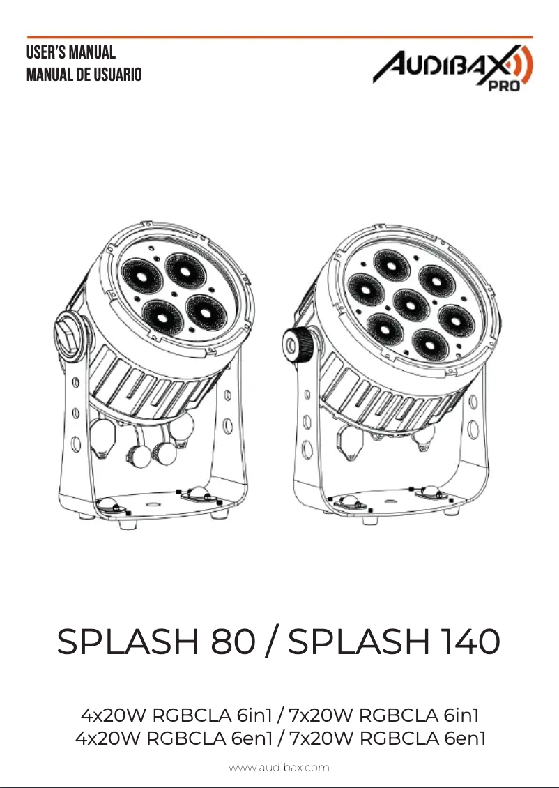 Page 1 of the manual User Manual Audibax Splash 80