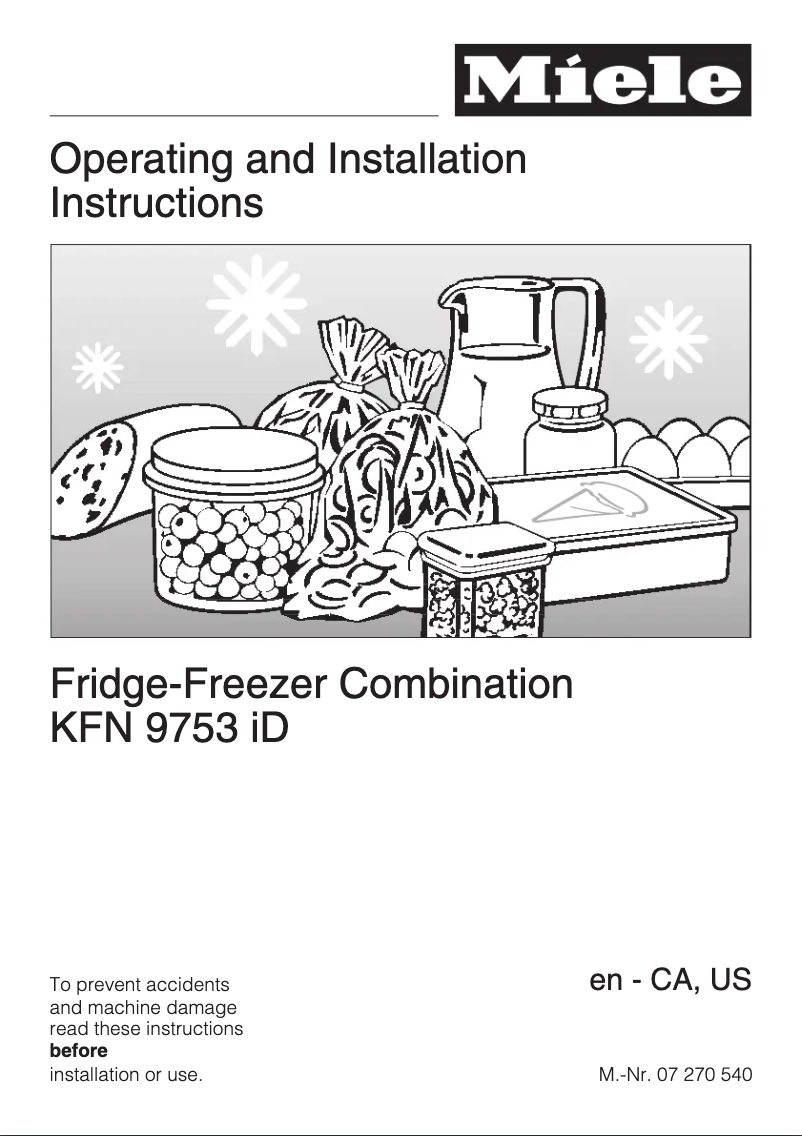 First page image of the manual for KFN 9753 iD