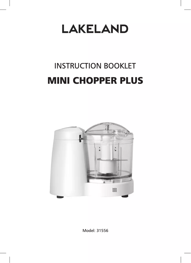 First page image of the manual for Mini Chopper Plus 31556