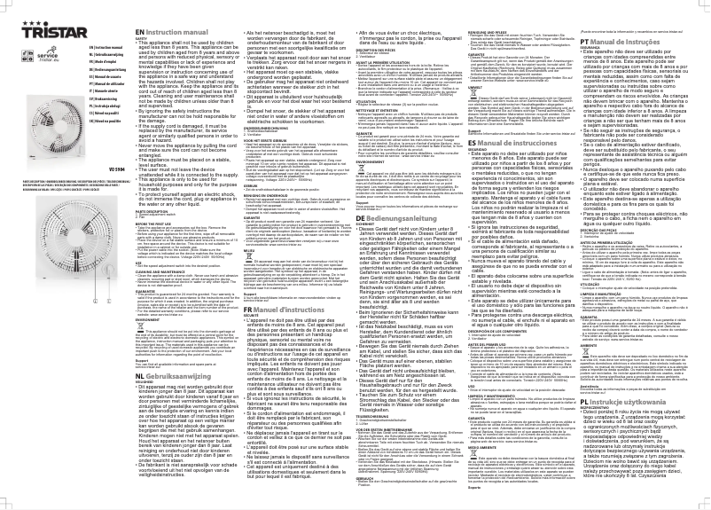 First page image of the manual for VE-5904