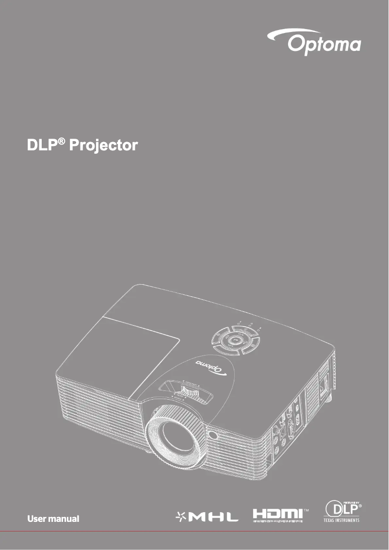Page 1 of the manual User Manual Optoma DU400