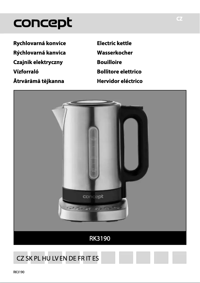 Page 1 of the manual User Manual Concept RK3190