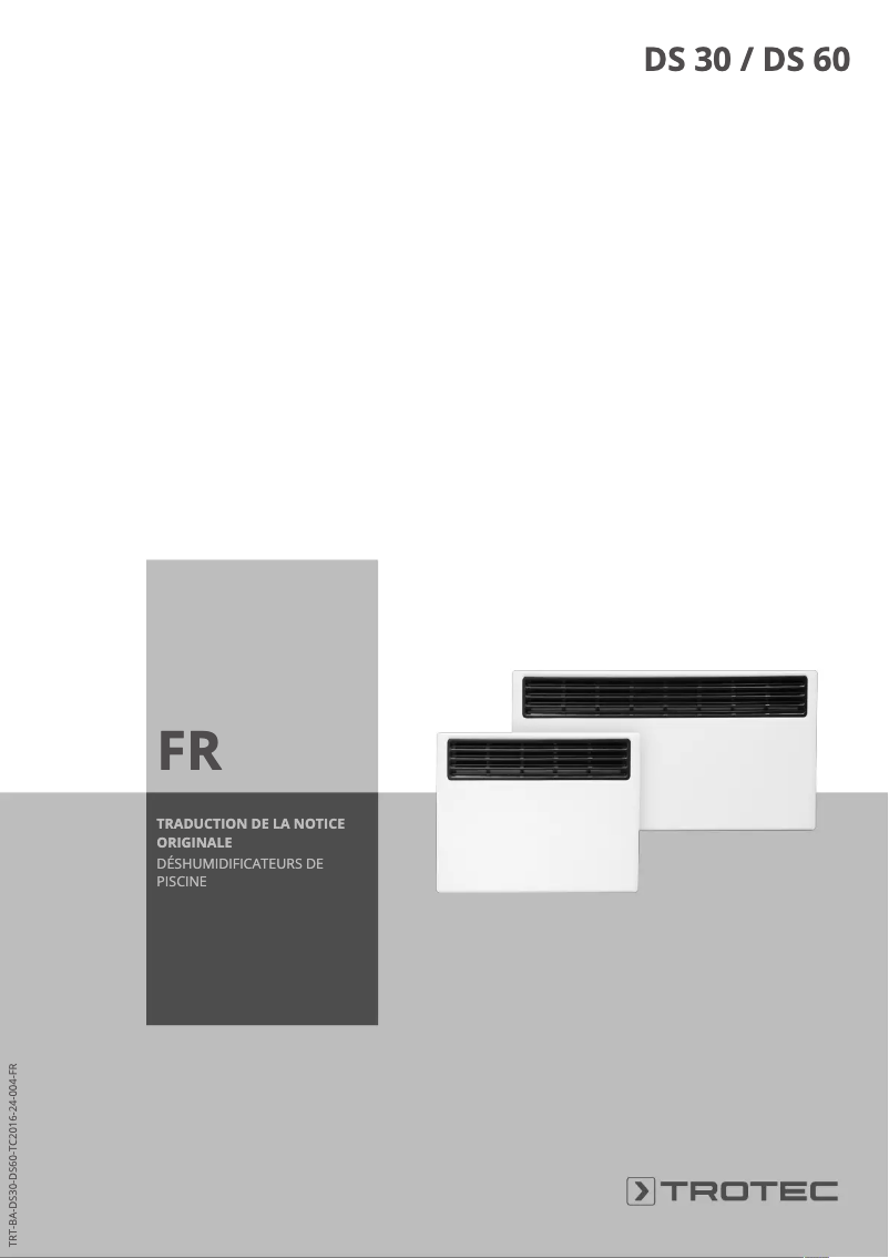 First page image of the manual for DS 60