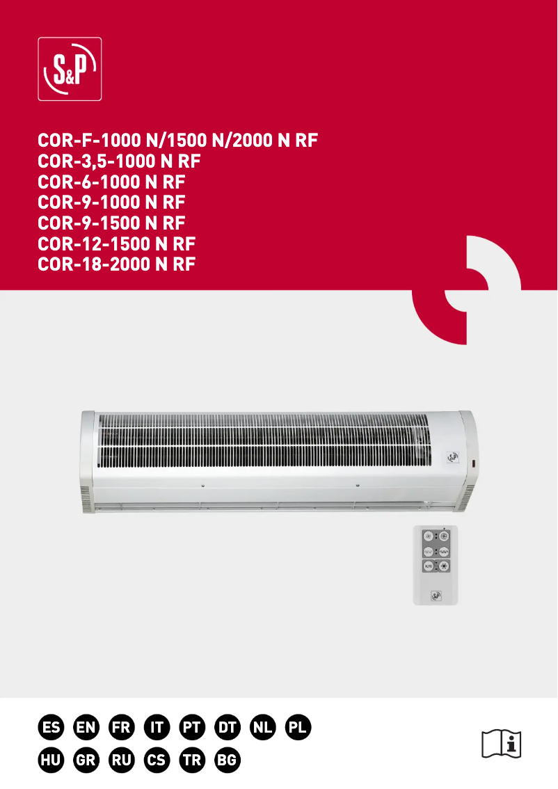 Page 1 of the manual User Manual Soler & Palau COR-18-2000 N RF