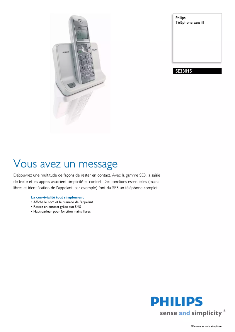 First page image of the manual for SE3301S