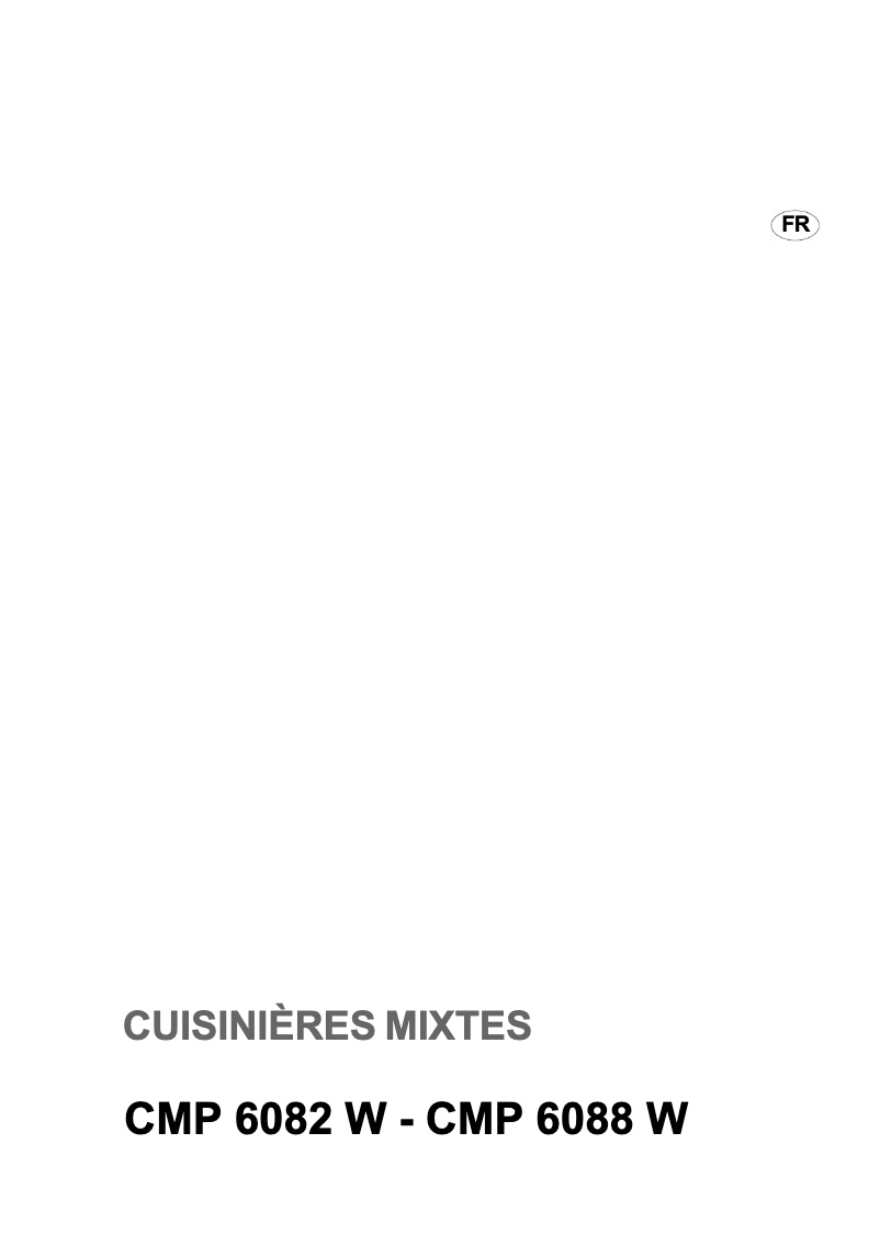 Page 1 of the manual User Manual Faure CMP6088W