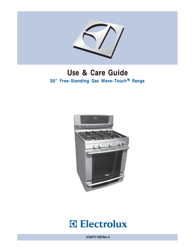 Page 1 of the manual User Manual Electrolux EW30GF65GS