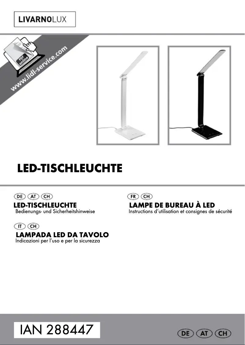 Page 1 of the manual User Manual Livarno Lux IAN 288447