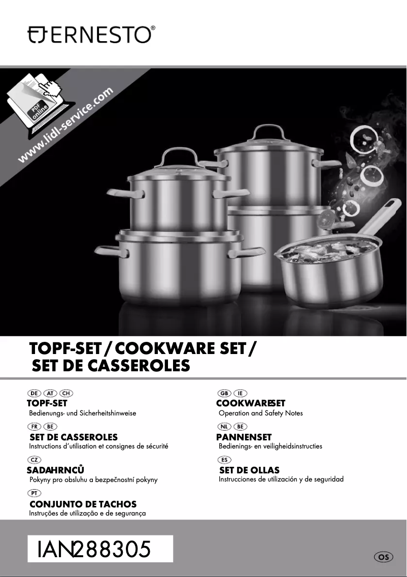 Page 1 of the manual User Manual Ernesto IAN 288305