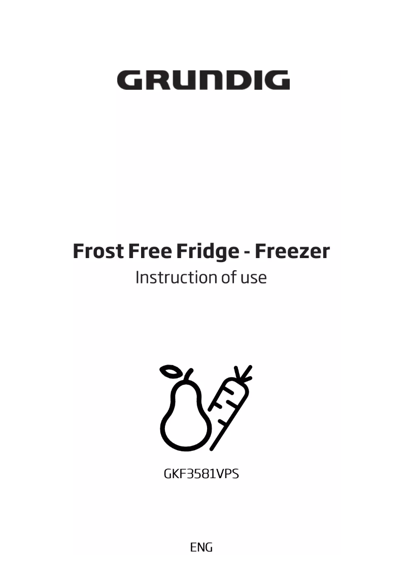 First page image of the manual for GKF3581VPS