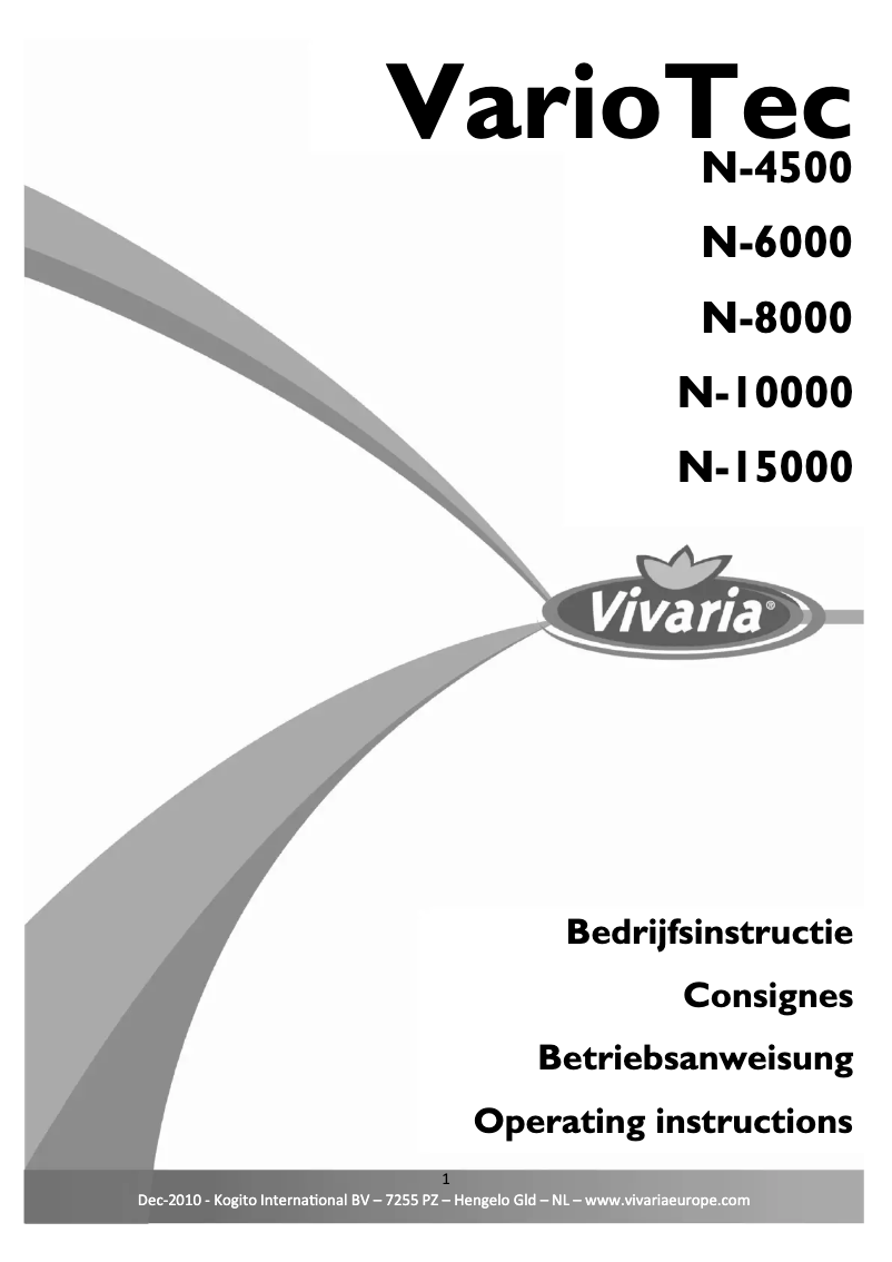 First page image of the manual for VarioTec N-10000