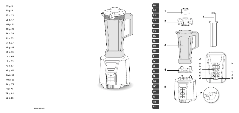 Page 1 of the manual User Manual Tefal Ultrablend+ BL936E