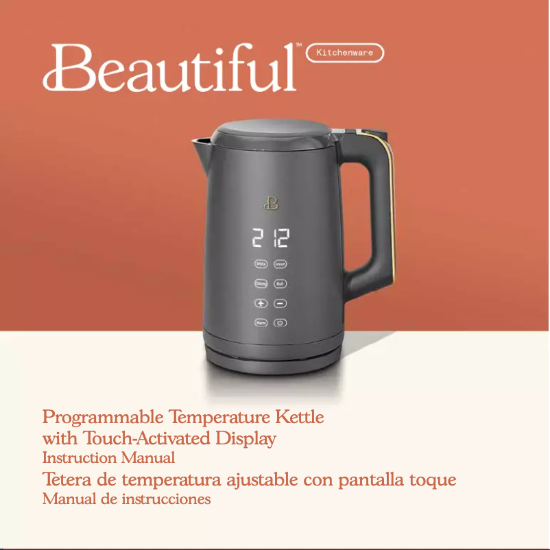Page 1 of the manual User Manual Beautiful 1.7L Programmable Temperature with Touch-Activated Display