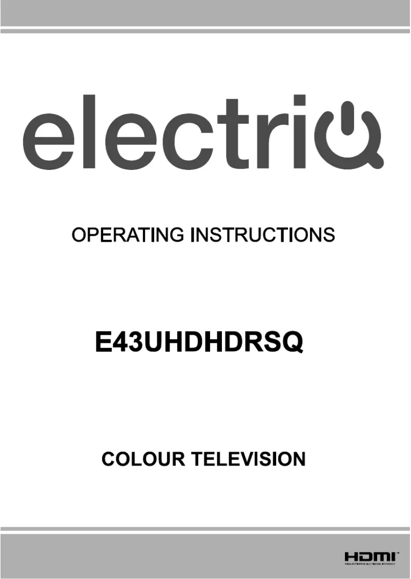 First page image of the manual for E43UHDHDRSQ