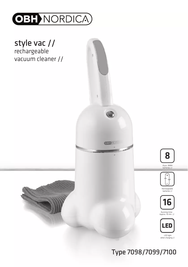 Page 1 de la notice Manuel utilisateur OBH Nordica Style Vac 7100