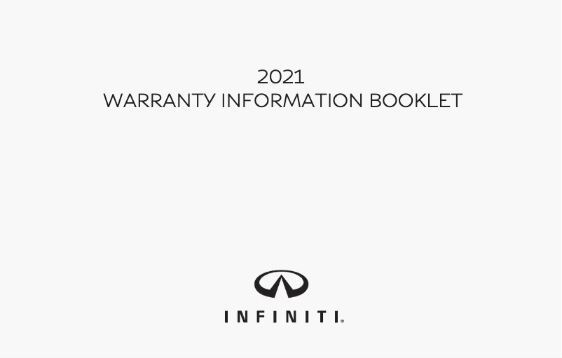 Page 1 of the manual Warranty Information Infiniti QX50 (2021)