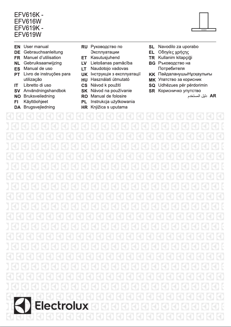 Page 1 of the manual User Manual Electrolux EFV619K
